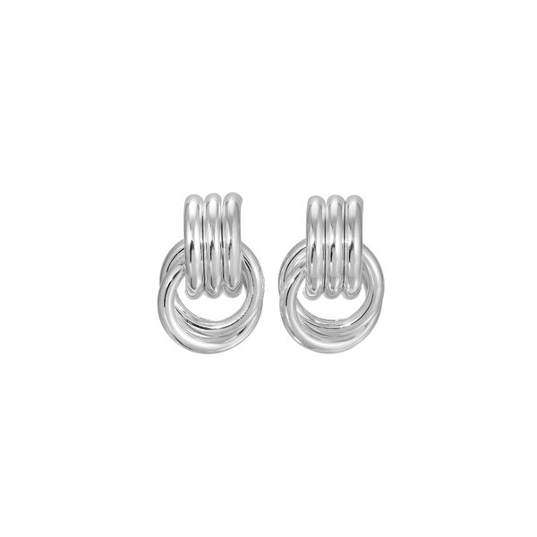 Silver Petite Knot Earrings