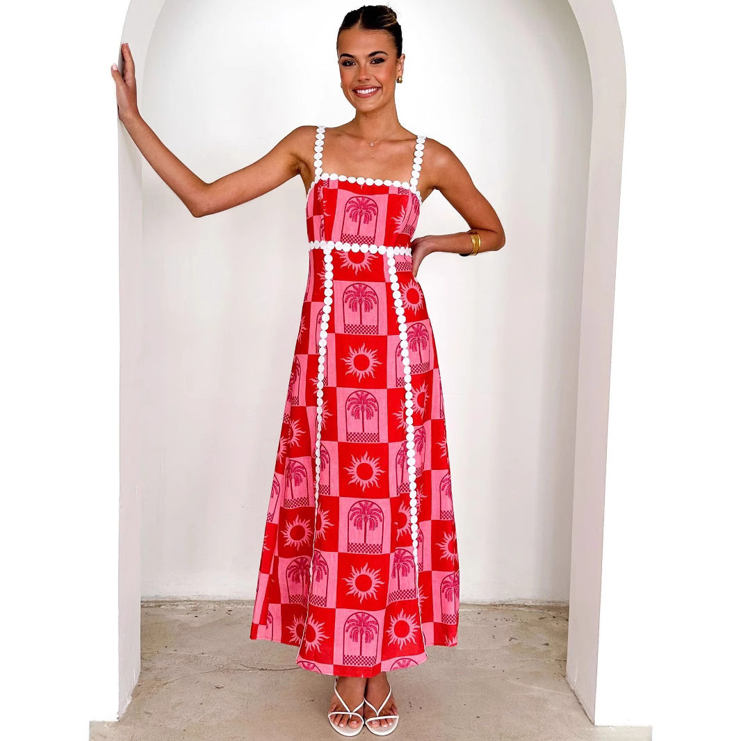 Villa Solana Pom Pom Maxi Dress