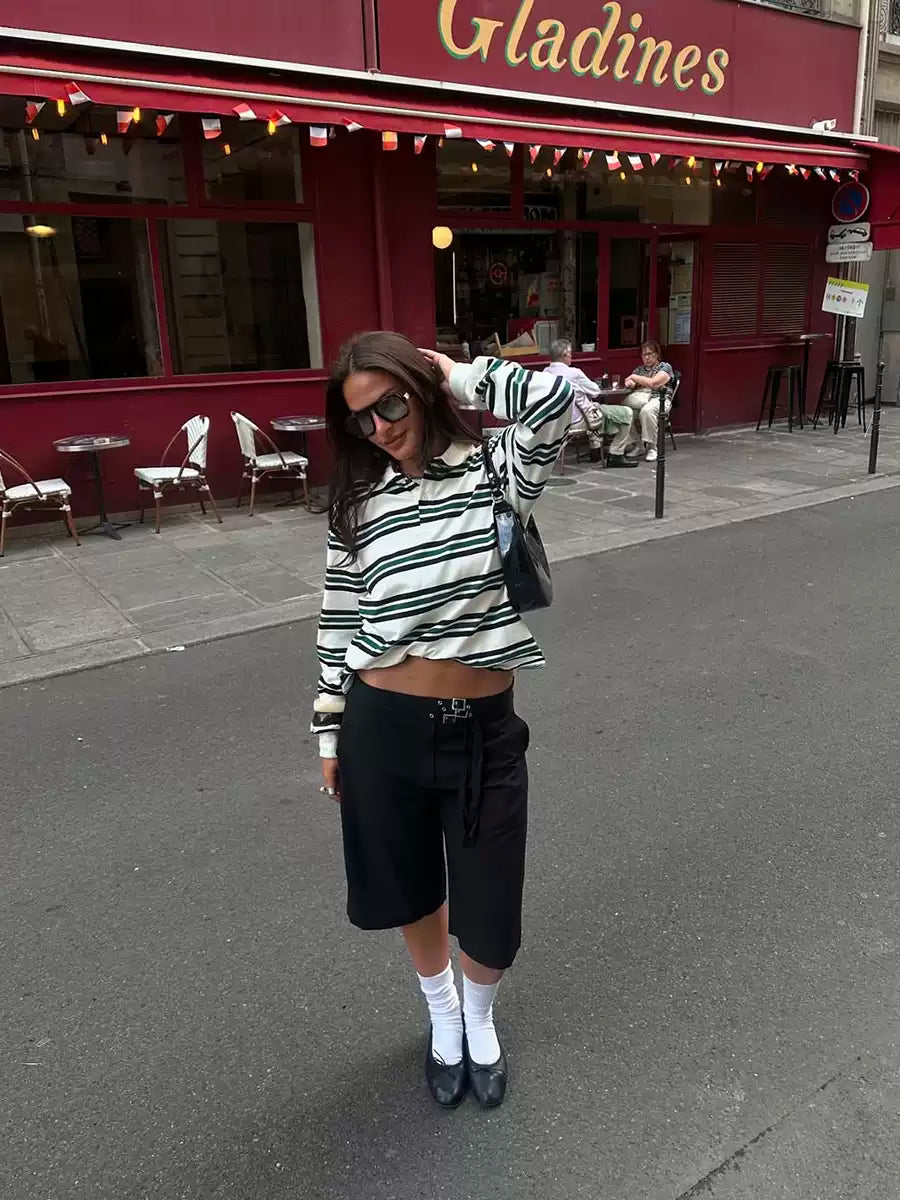 Lunette Striped Rugby Top