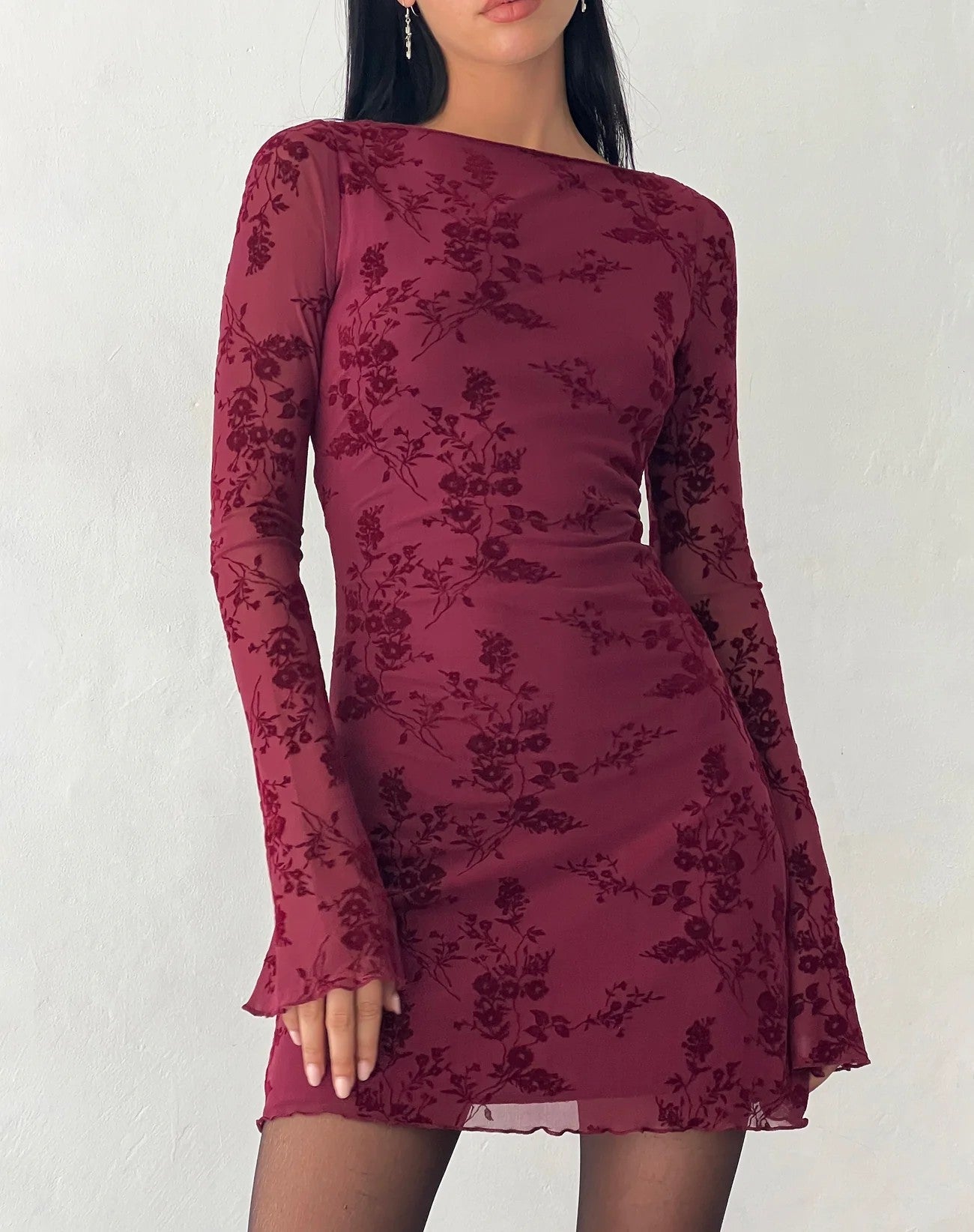 Seraphina Bloom Mesh Mini Dress