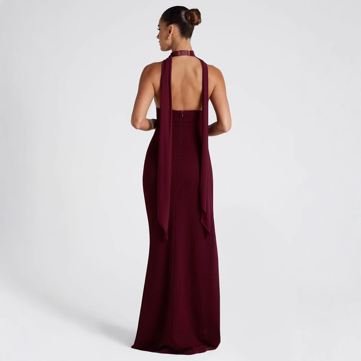 Vesper Halter Drape Maxi Dress