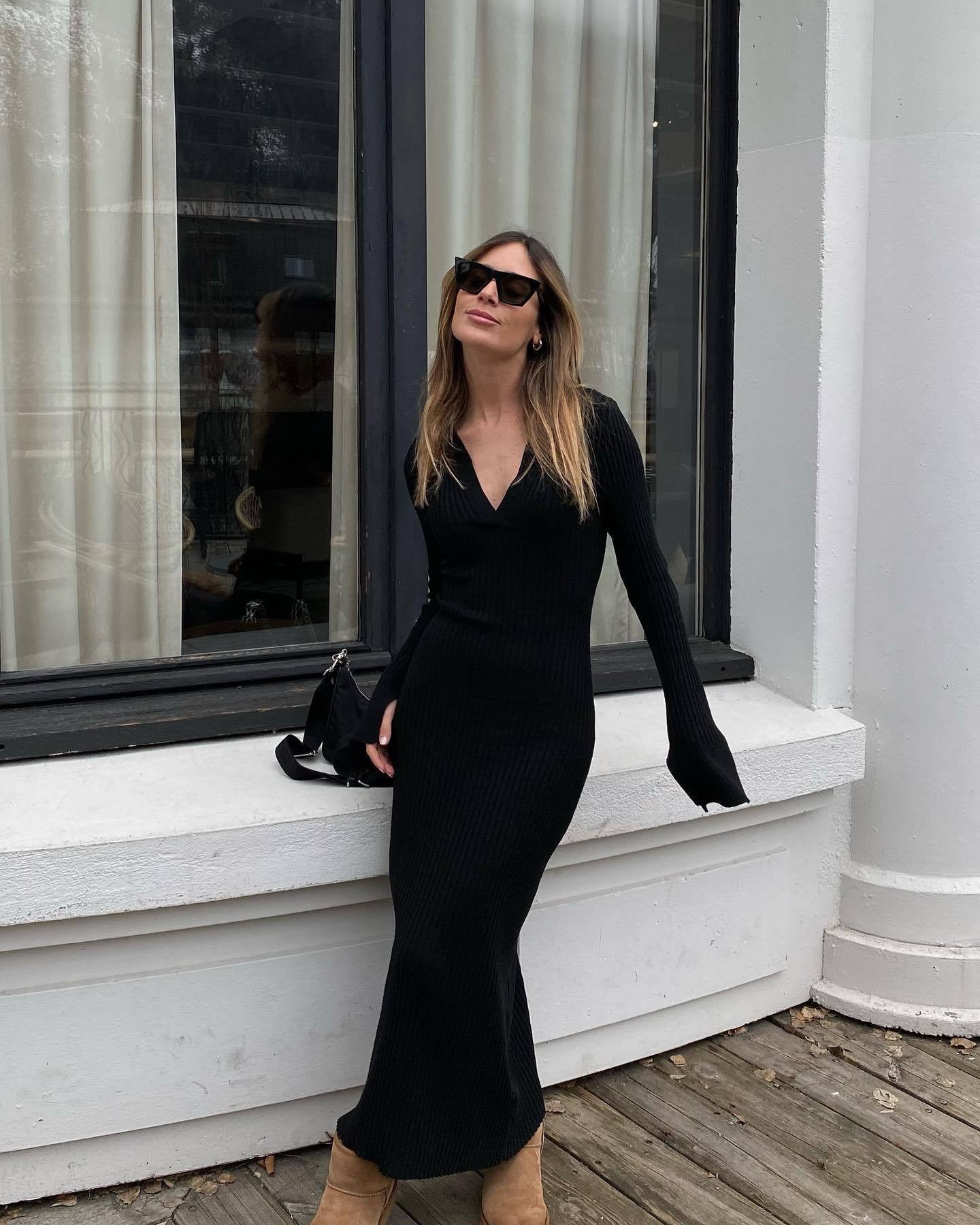 Isla Cove Ribbed Knit Maxi Dress