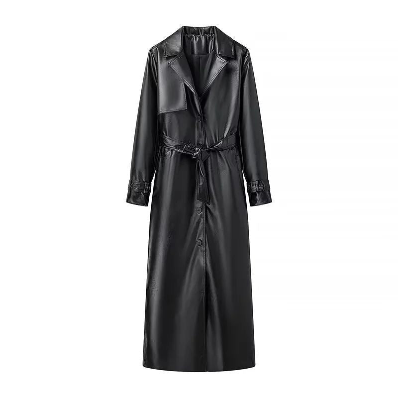 Bellamy Midnight Faux Leather Trench