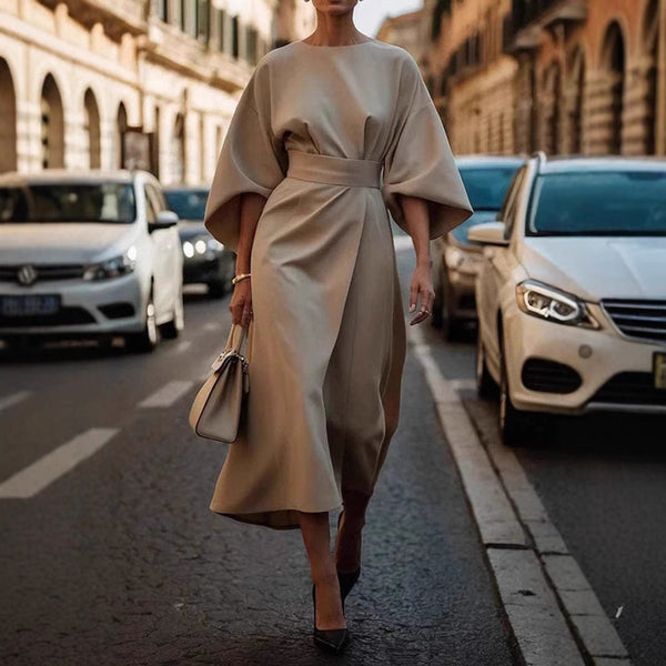 Roma Avenue Draped Midi Dress
