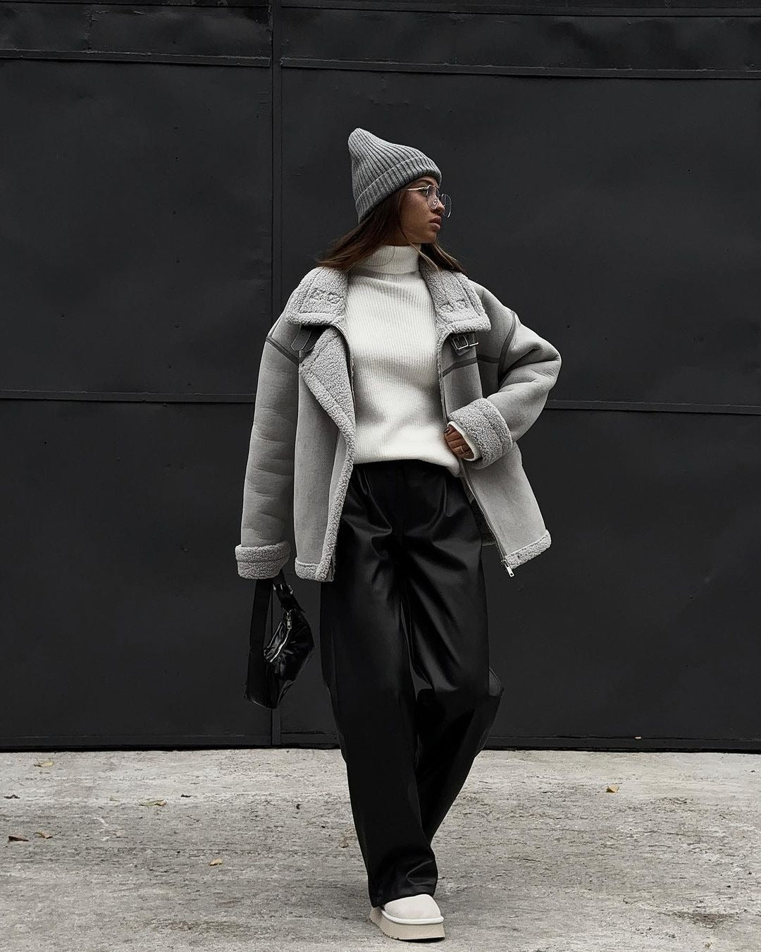 Sylvette Oversized Shearling Jacket