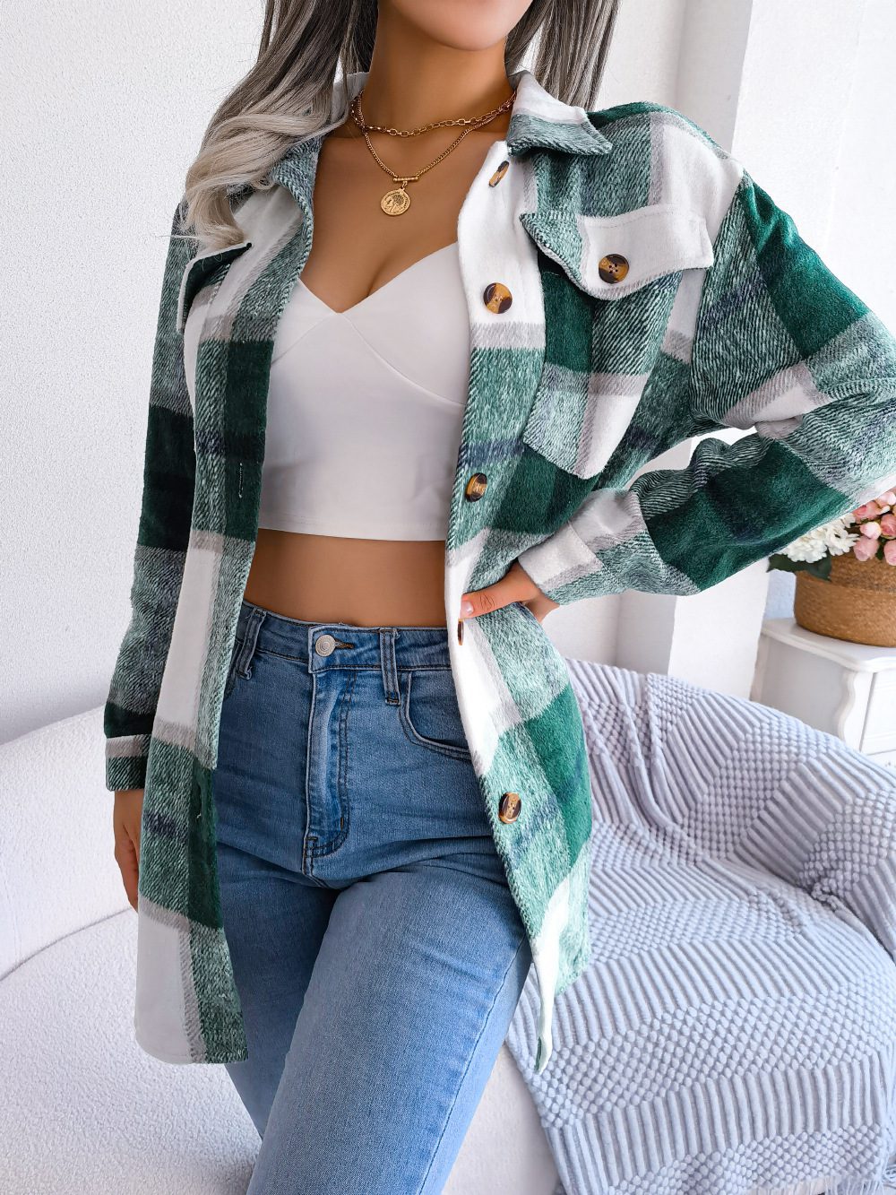 Savanna Belted Check Shacket
