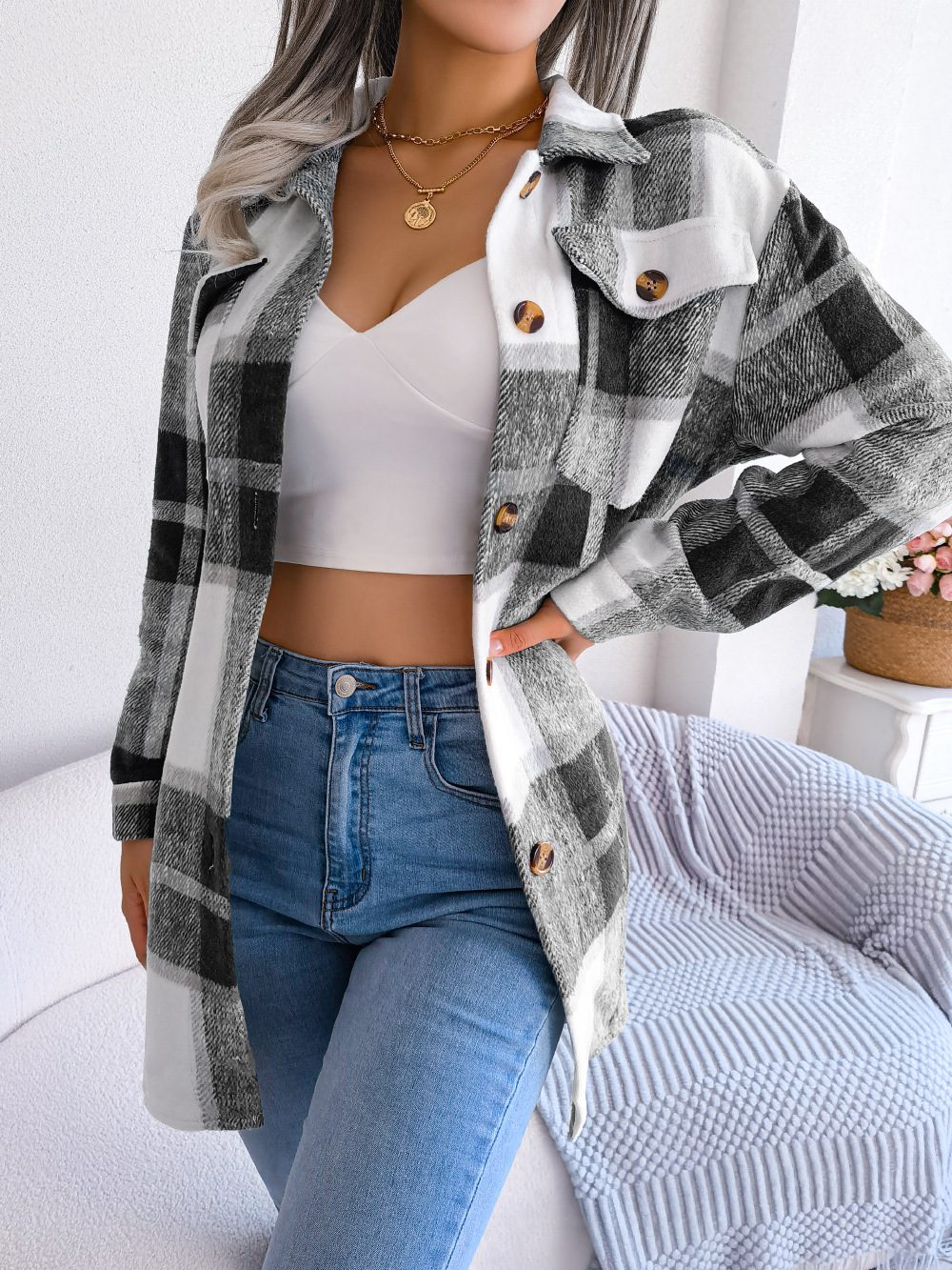 Savanna Belted Check Shacket