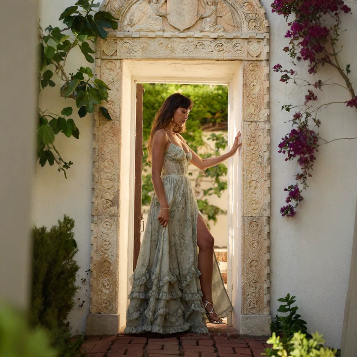 Isolde Garden Ruffle Maxi Dress