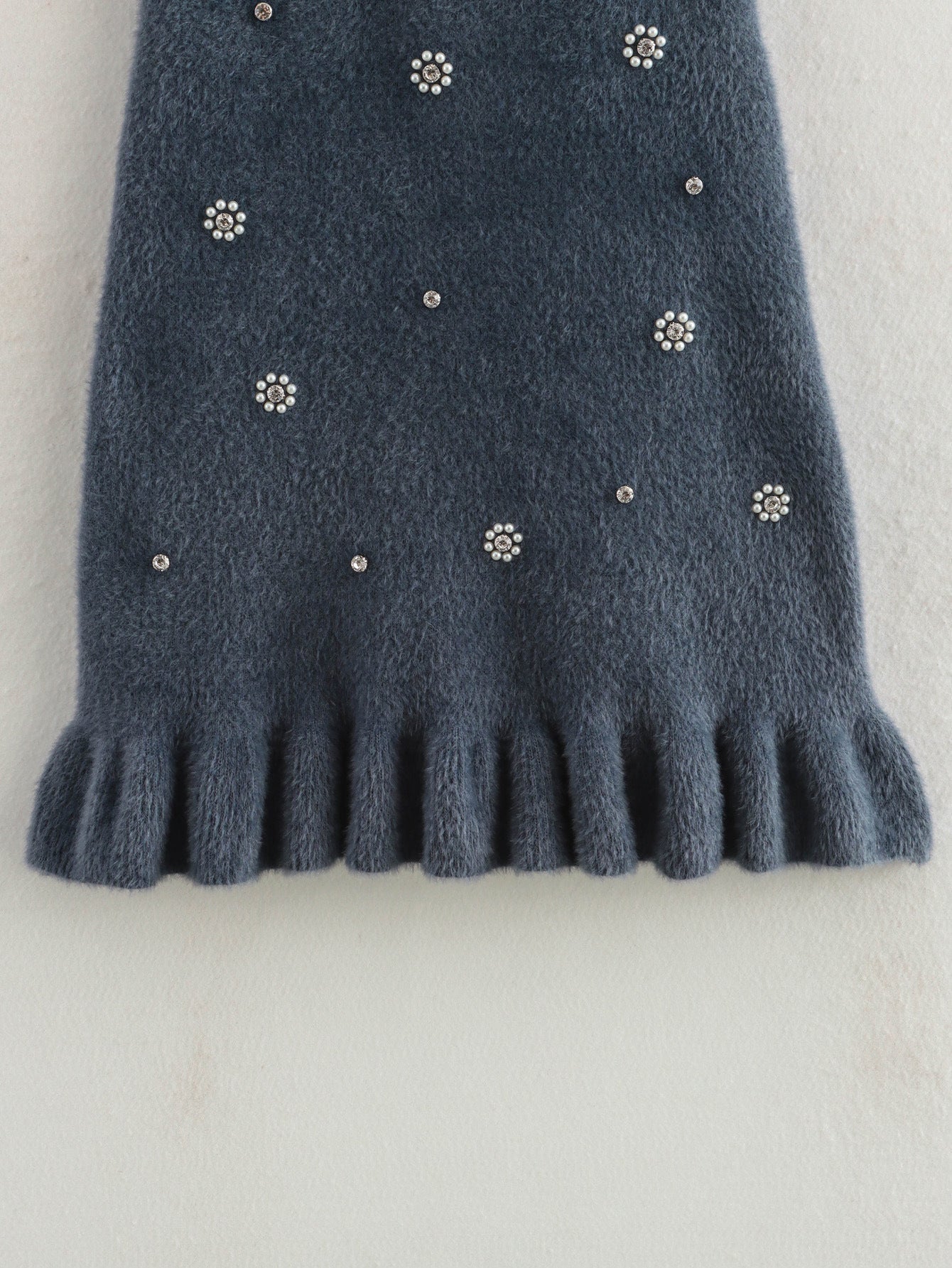 Twilight Bloom Knit Mini Dress