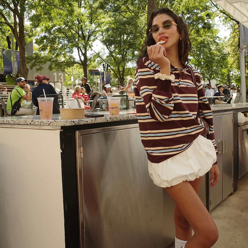 Lunette Striped Rugby Top