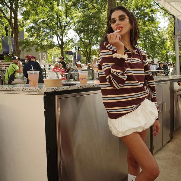 Lunette Striped Rugby Top