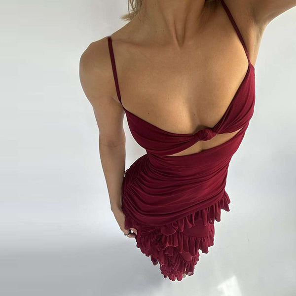 Vinetta Cascade Ruffle Maxi Dress