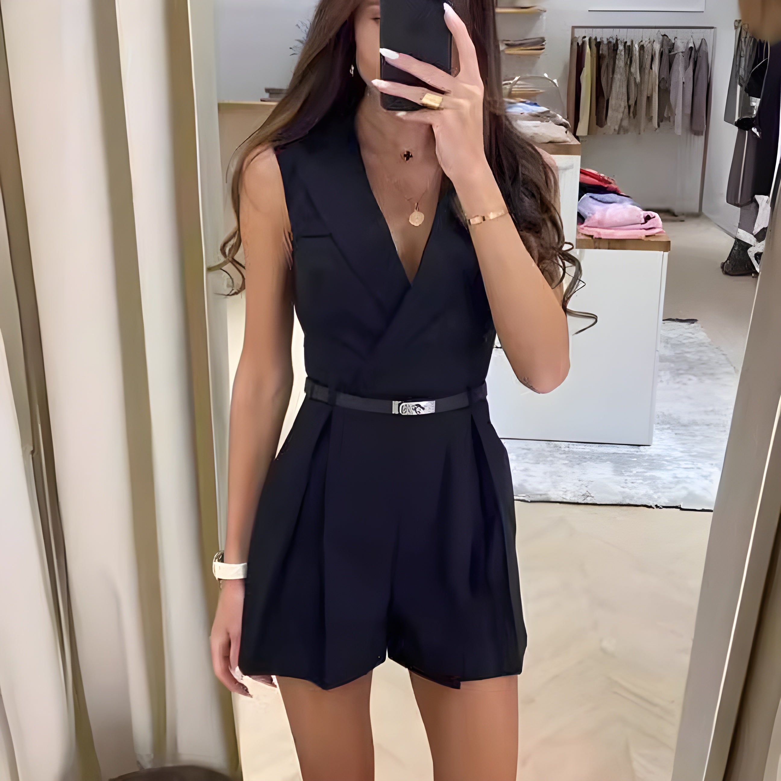 Power Mode Sleeveless Blazer Jumpsuit
