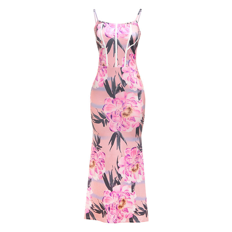 Valentina Sequin Floral Maxi Dress