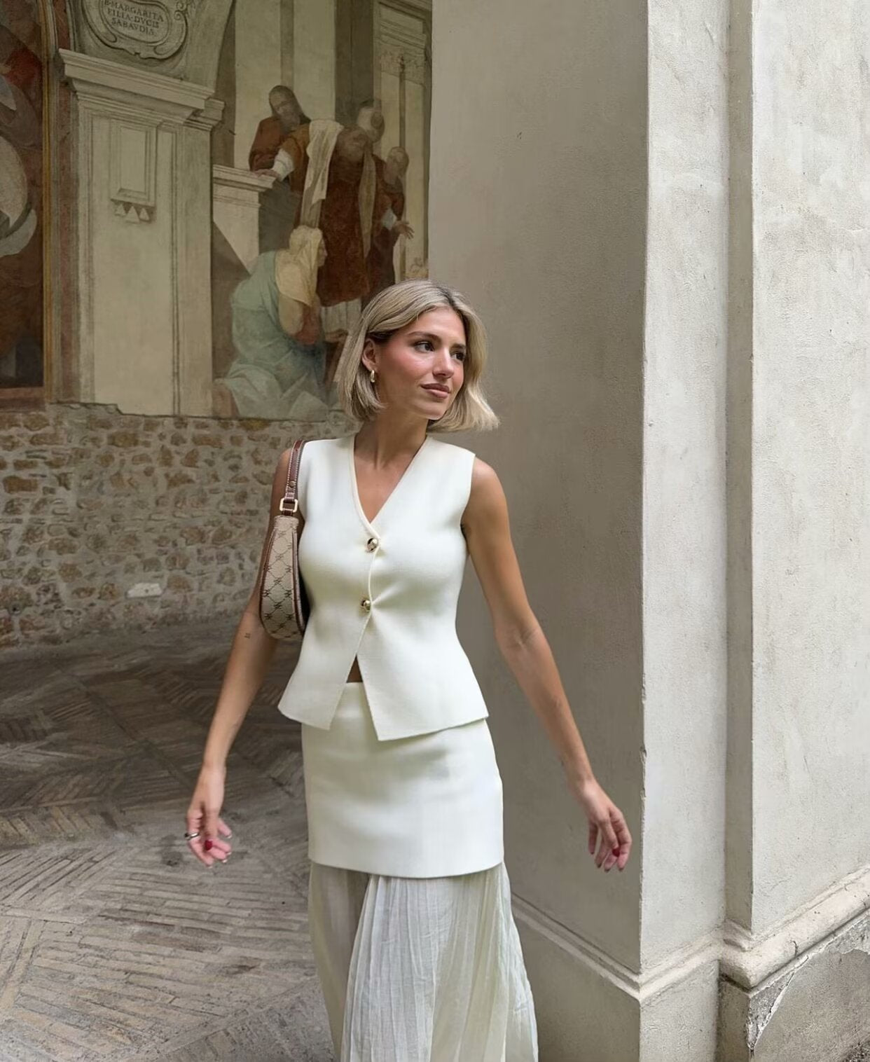Saville Sculpted Button Vest