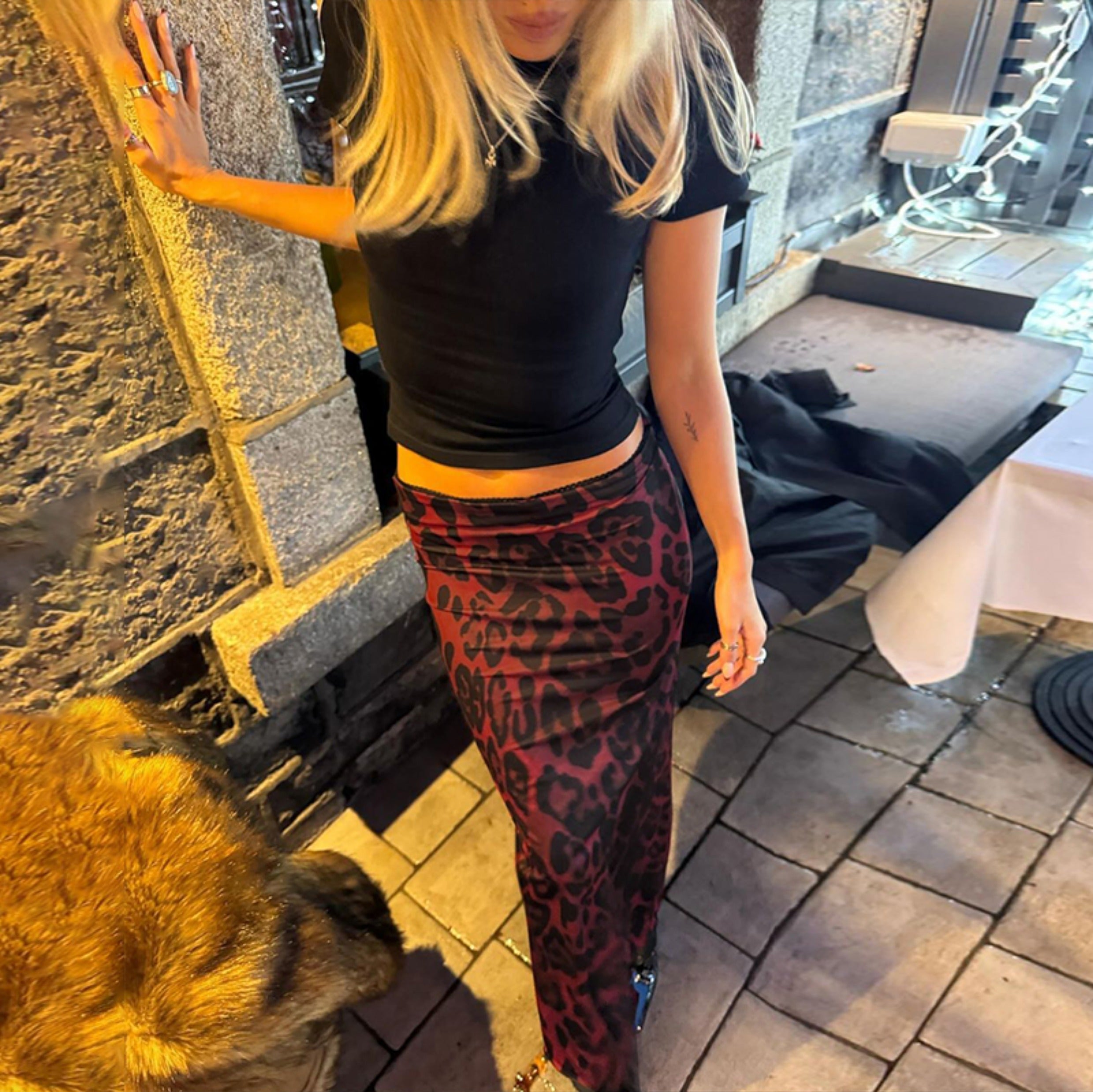 Sasha Wildfire Satin Maxi Skirt