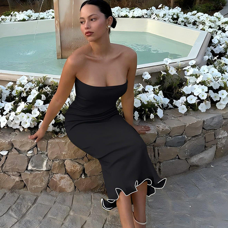 Aluna Strapless Midi Dress