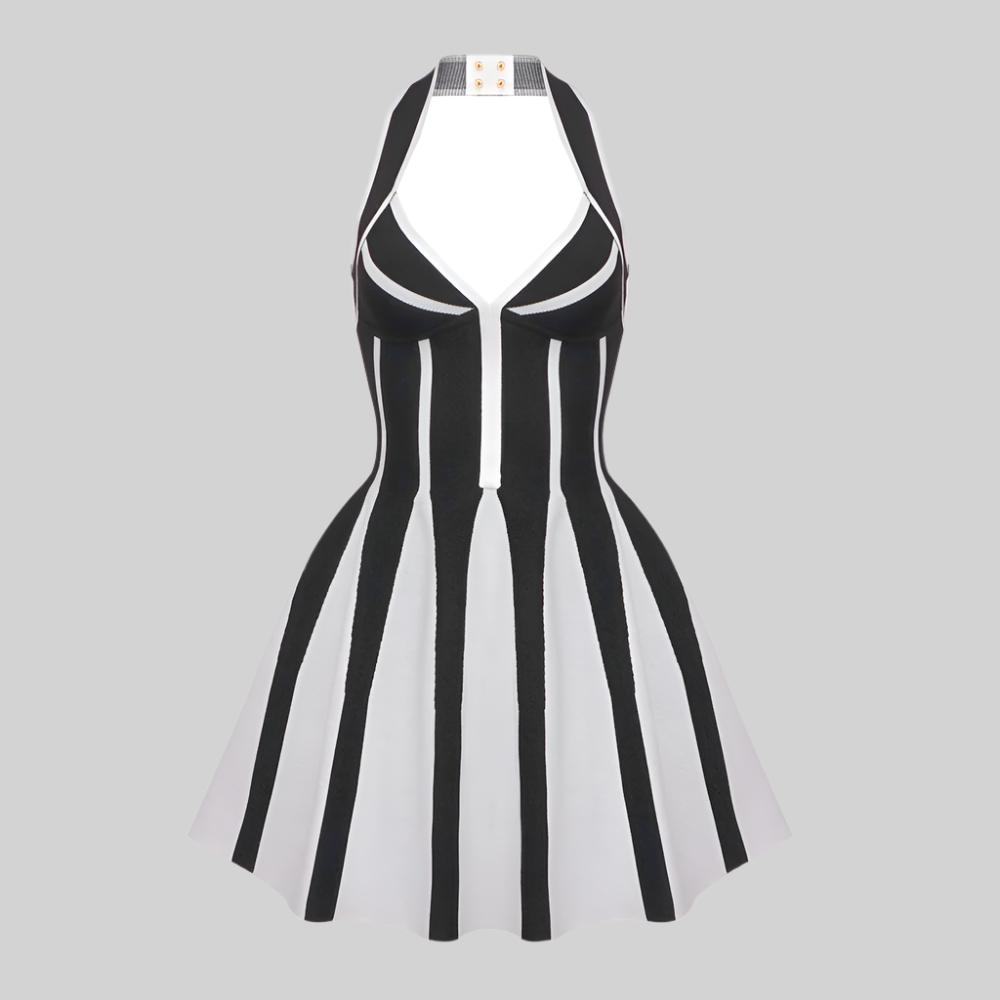 Monaco Hourglass Halter Mini Dress