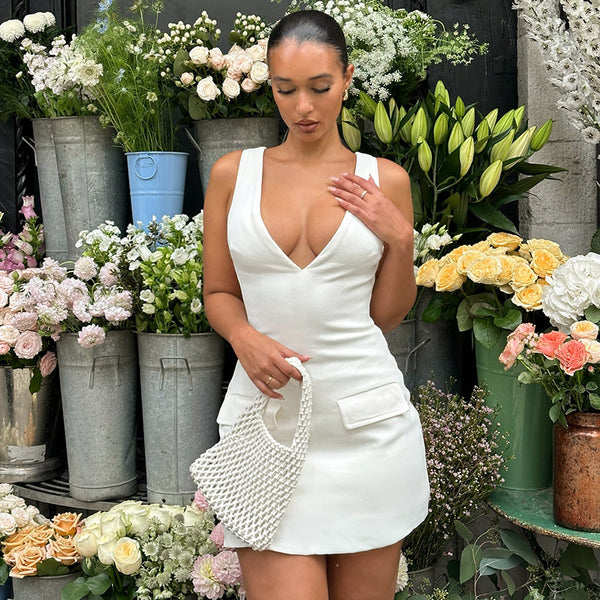 Averra Sculpted Pocket Mini Dress