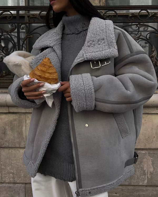 Sylvette Oversized Shearling Jacket