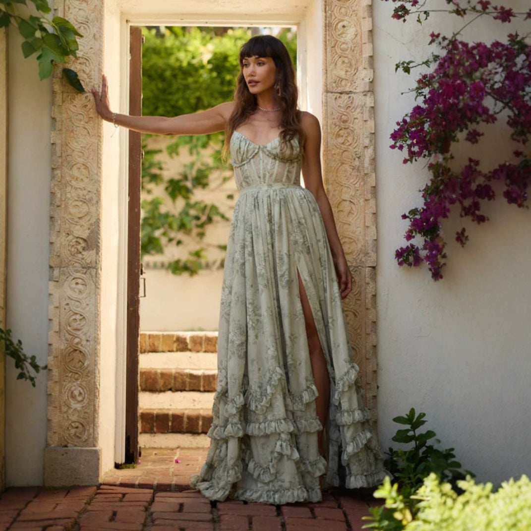 Isolde Garden Ruffle Maxi Dress