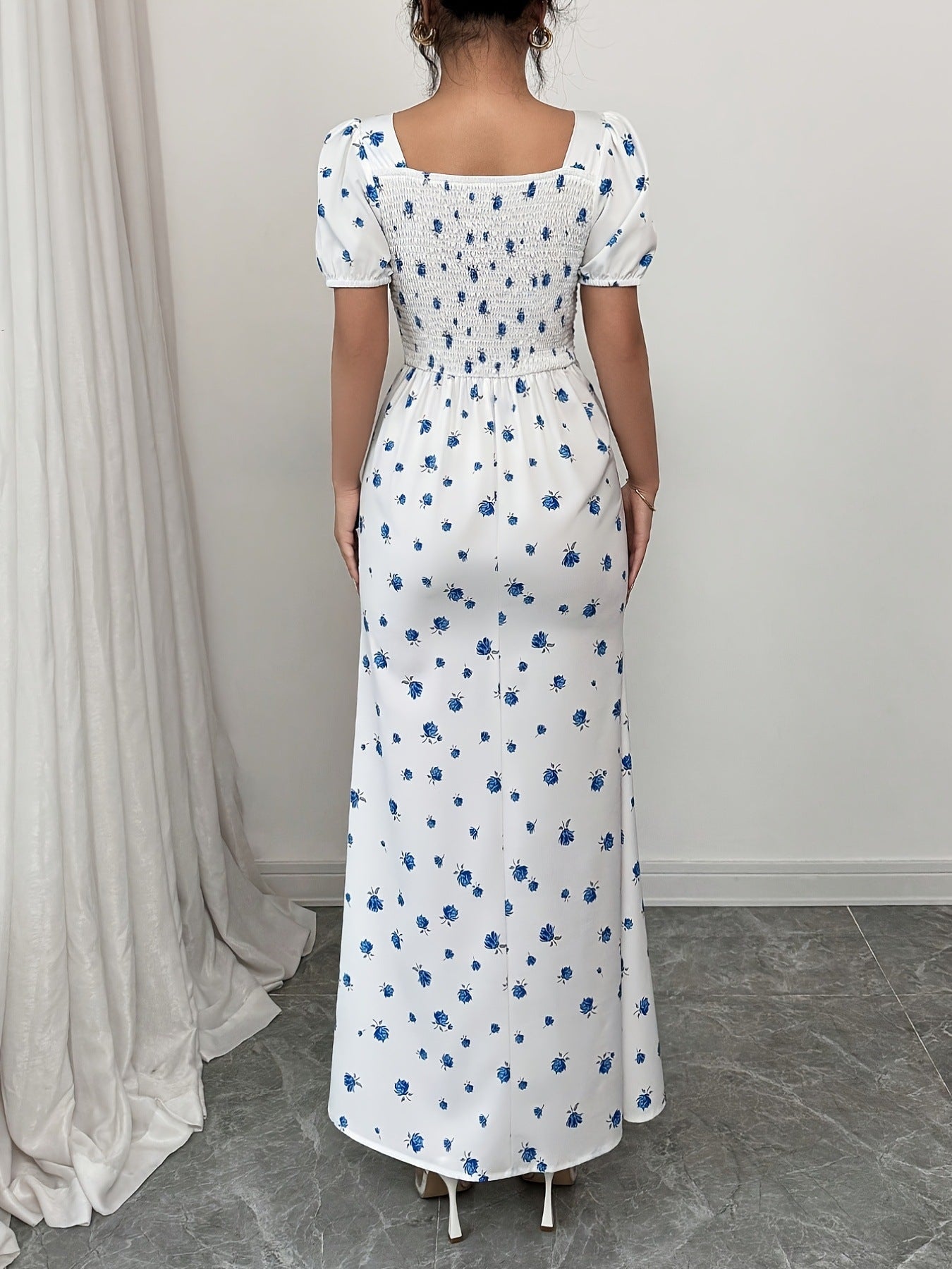 Blossom Charm Floral Midi Dress