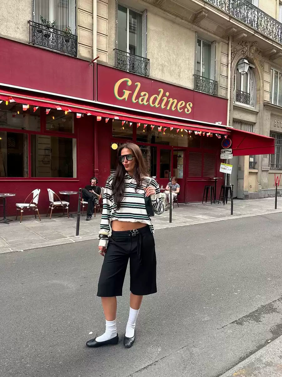 Lunette Striped Rugby Top