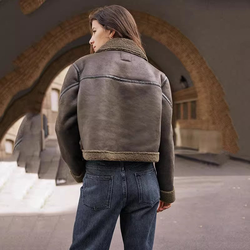 Rowyn Shearling Cropped Jacket