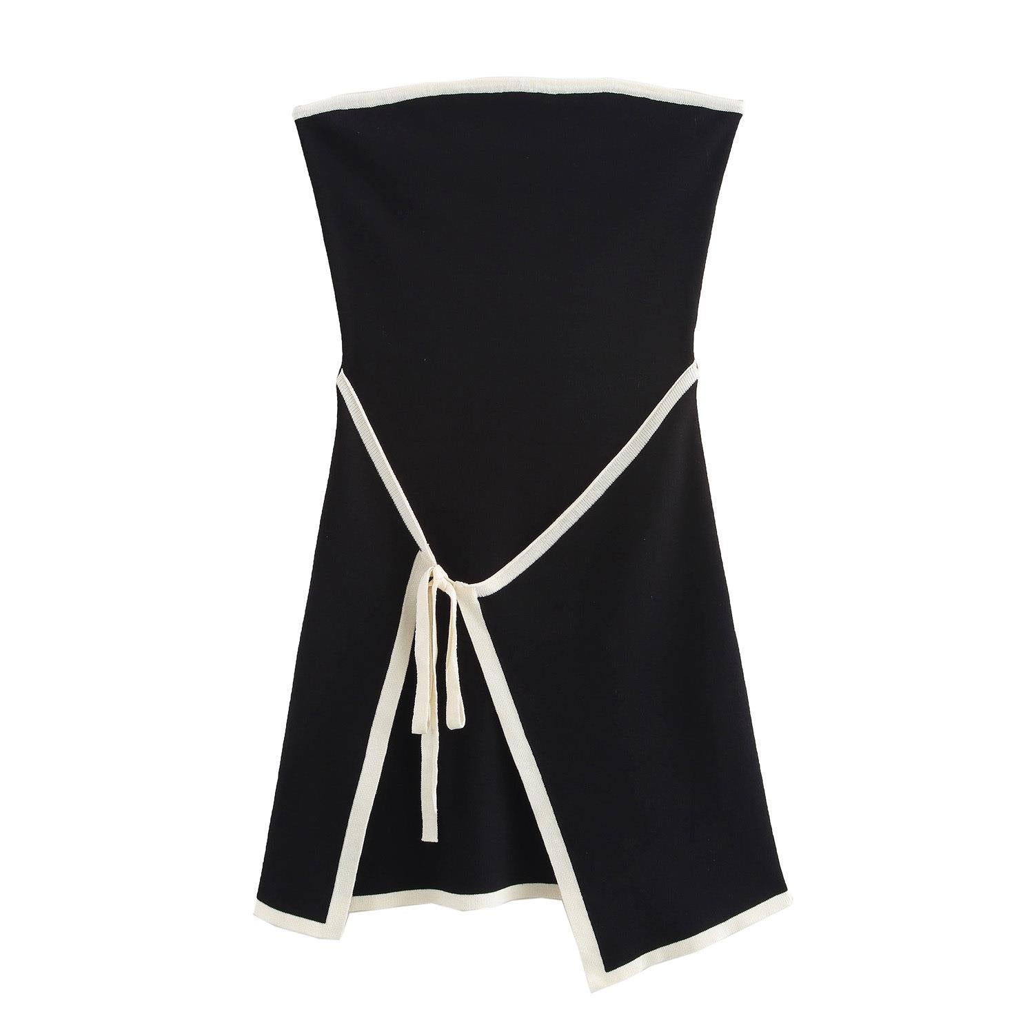 Siena Strapless Contrast Trim Mini Dress