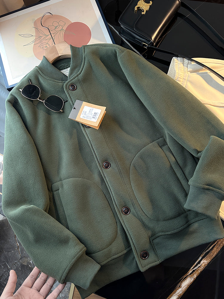 Cozy Unisex Fleece Jacket - Warm Plush Inner Fabric - Fall and Winter Essential