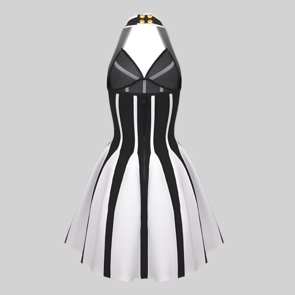 Monaco Hourglass Halter Mini Dress