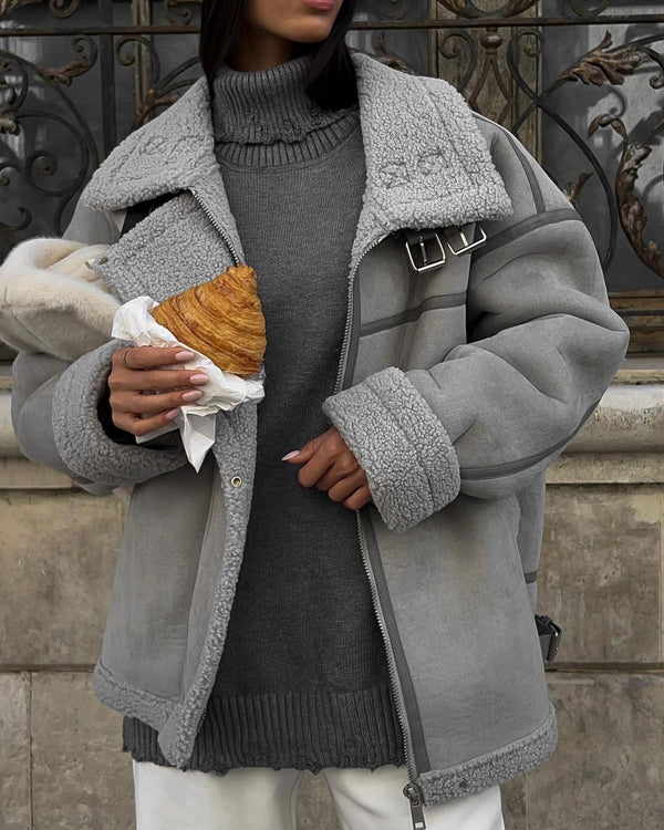 Sylvette Oversized Shearling Jacket