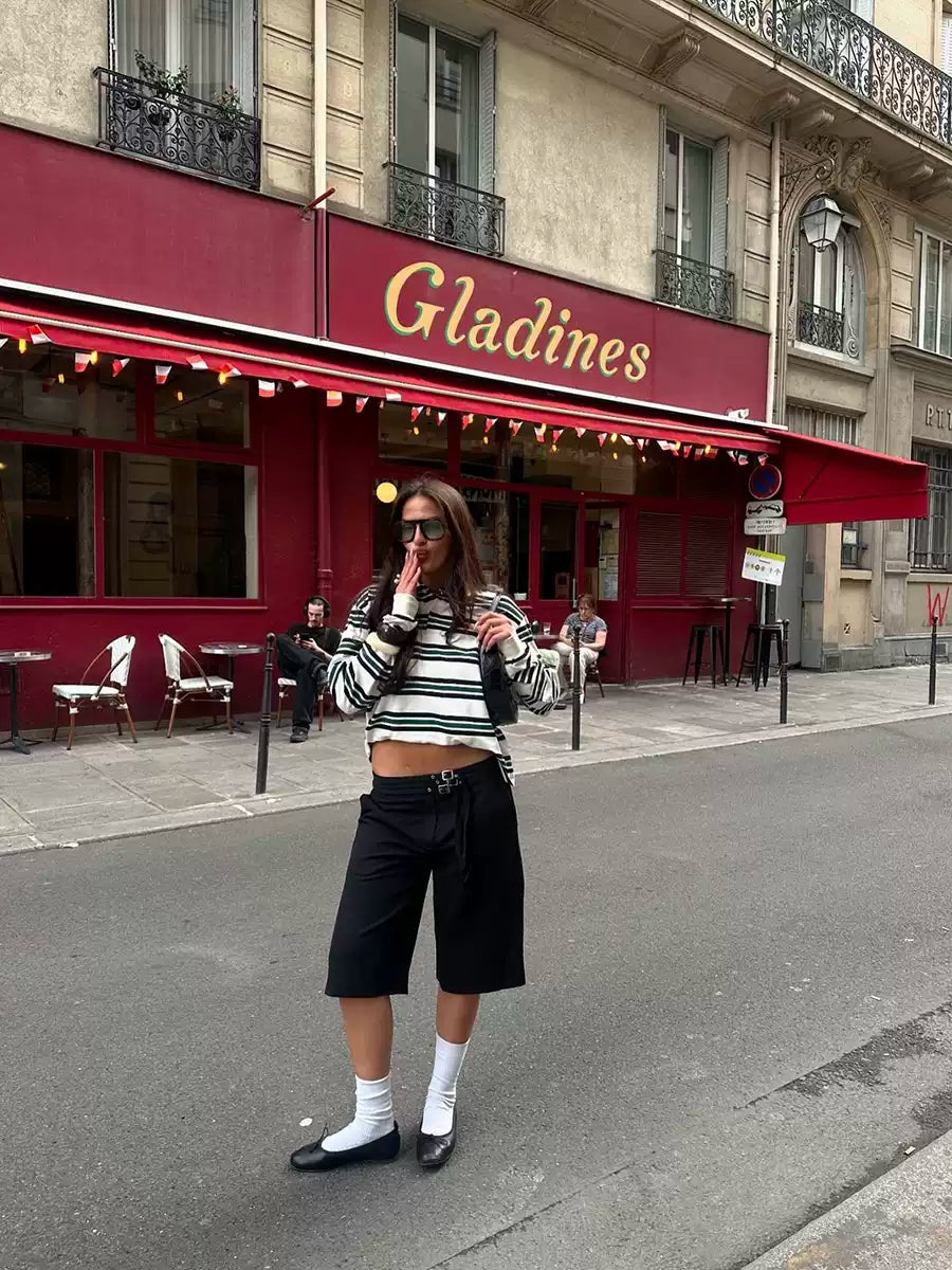 Lunette Striped Rugby Top