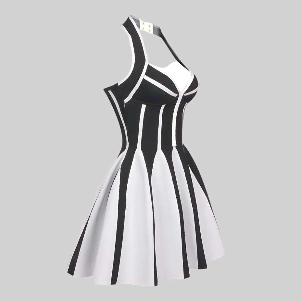 Monaco Hourglass Halter Mini Dress