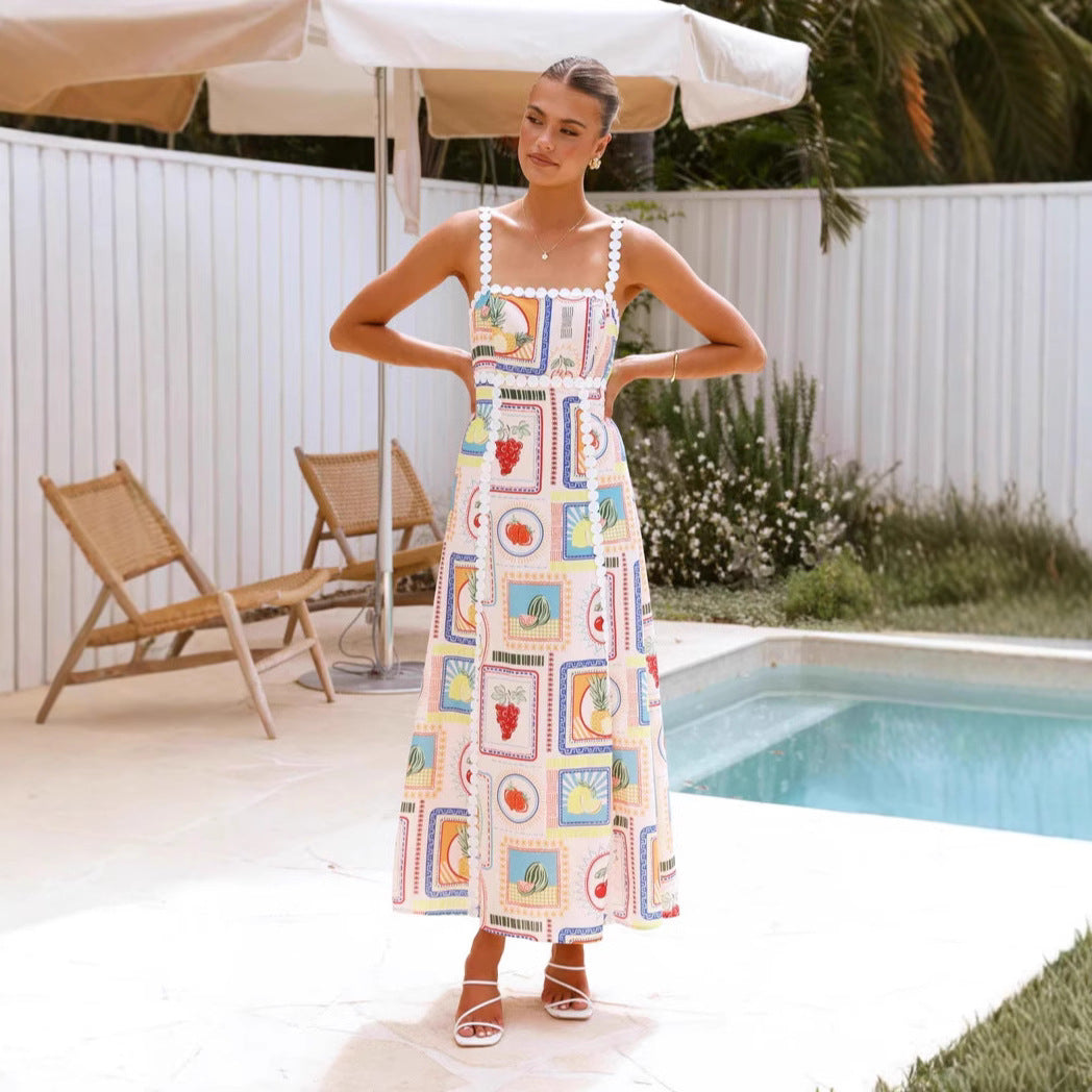 Villa Solana Pom Pom Maxi Dress