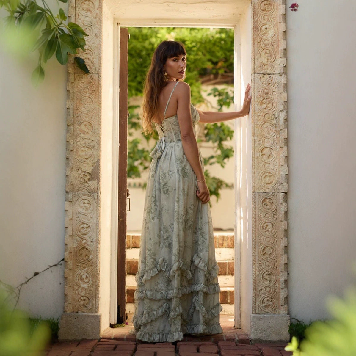 Isolde Garden Ruffle Maxi Dress