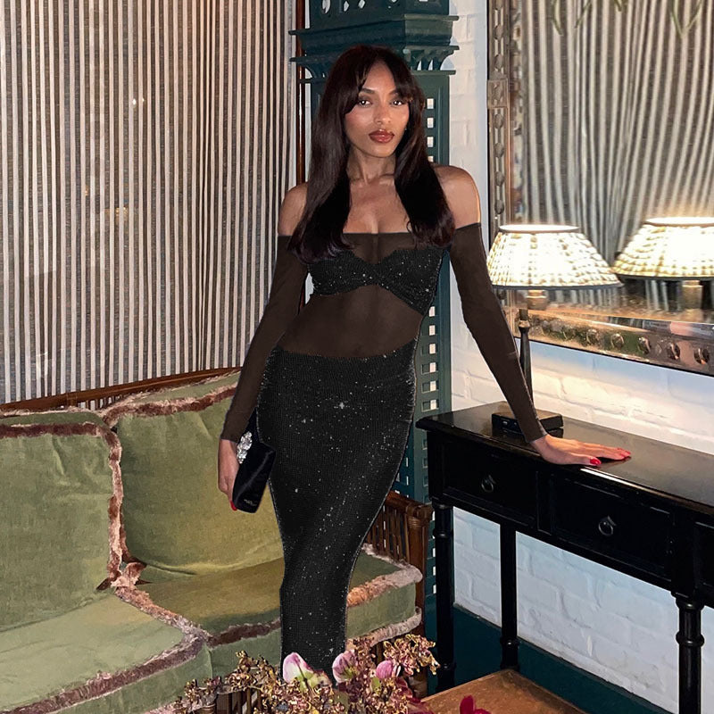 Velour Eclipse Maxi Dress