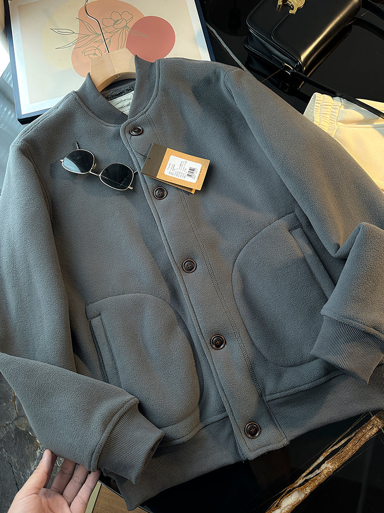 Cozy Unisex Fleece Jacket - Warm Plush Inner Fabric - Fall and Winter Essential