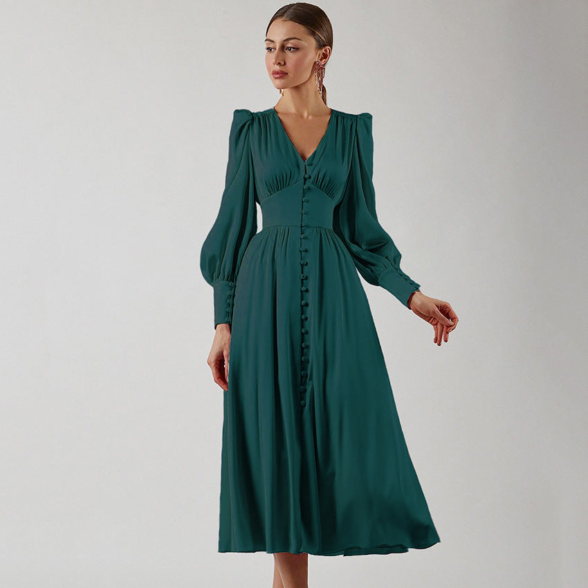 Vienna Whispers Satin Midi Dress