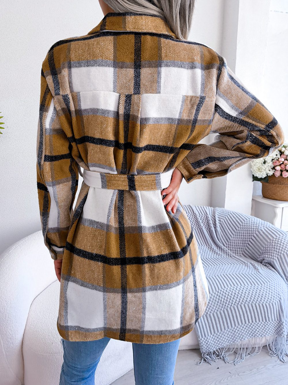 Savanna Belted Check Shacket