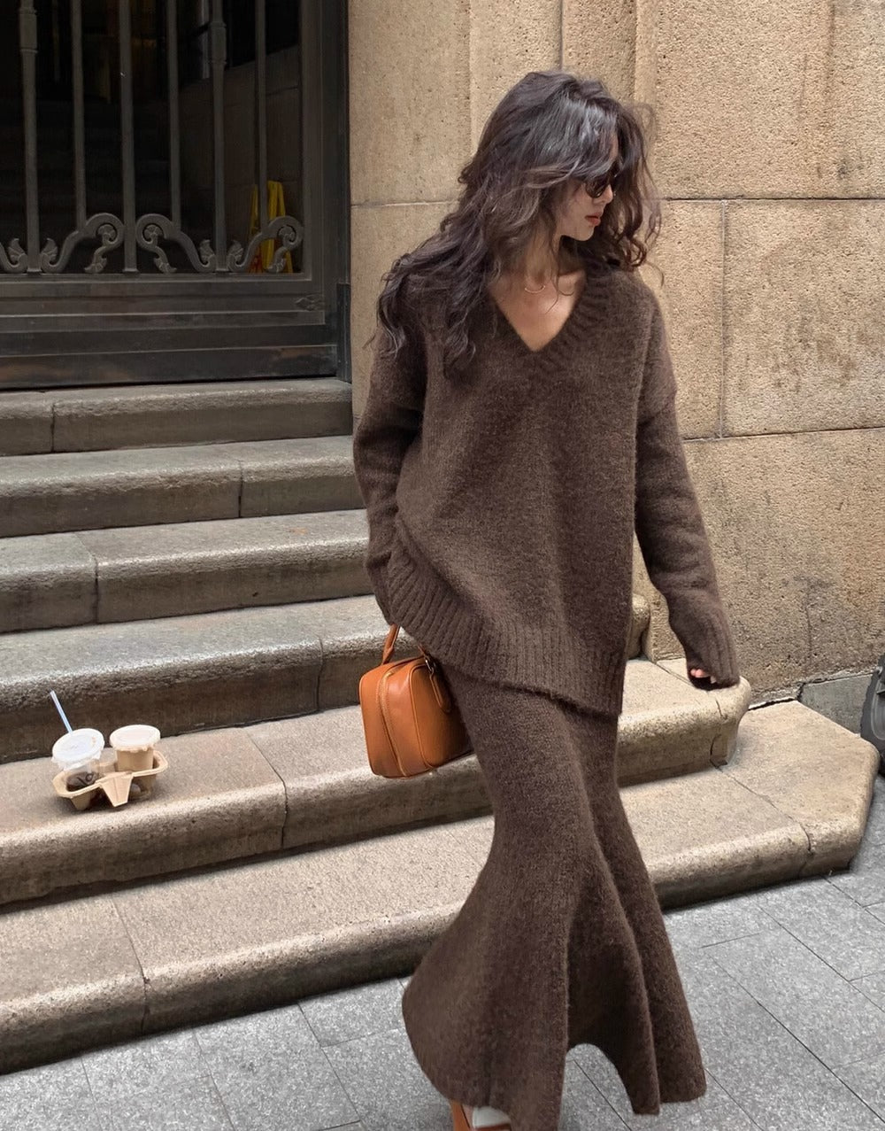 Noelle Soft Knit Sweater And Skirt Set