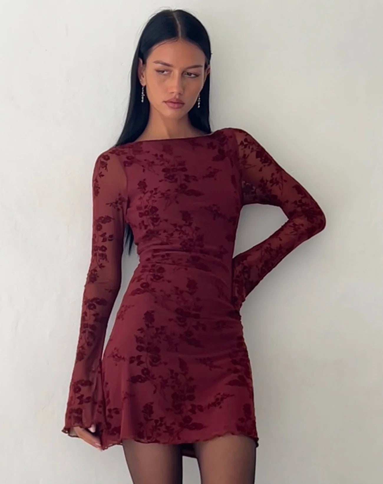Seraphina Bloom Mesh Mini Dress