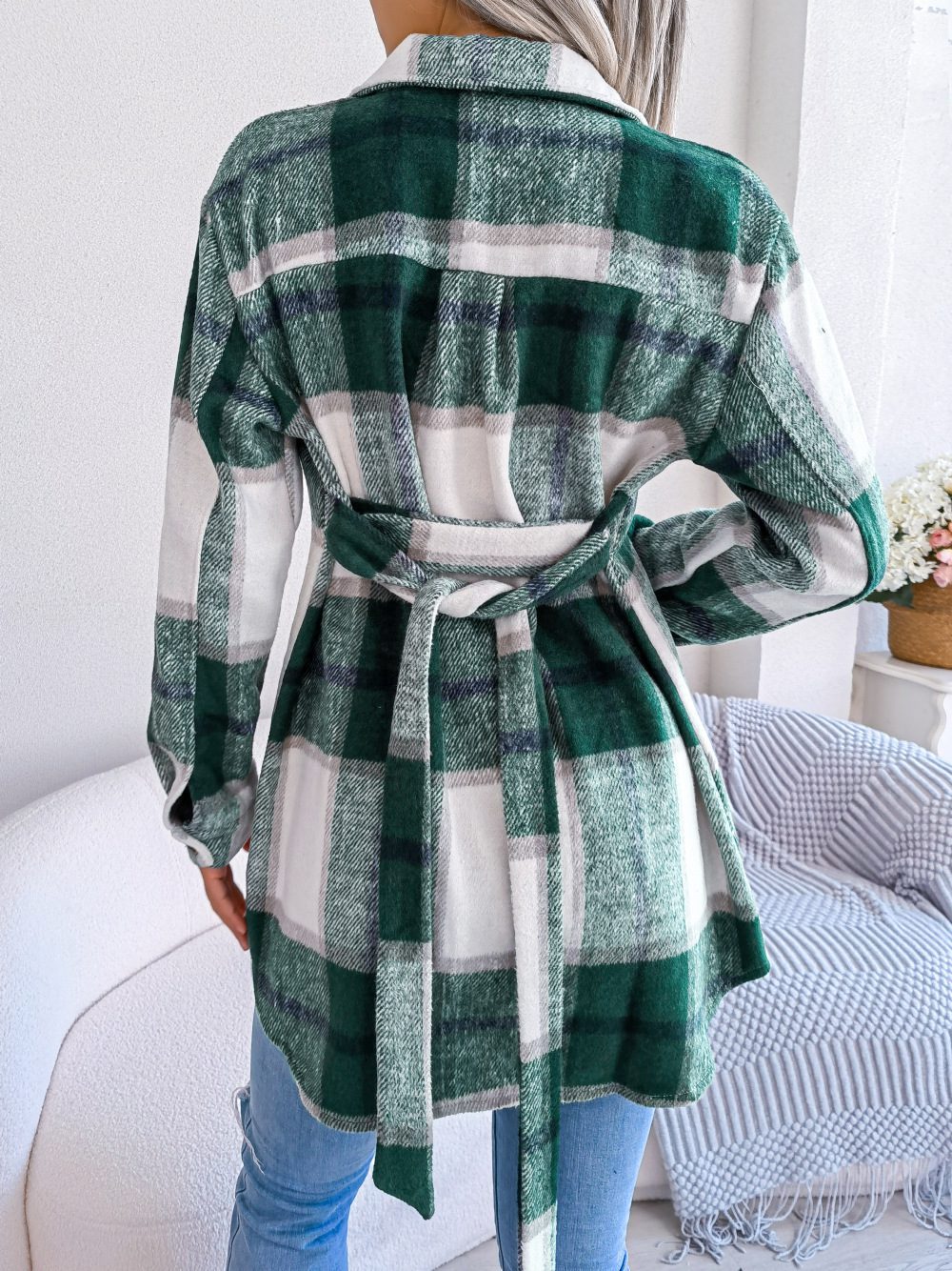 Savanna Belted Check Shacket