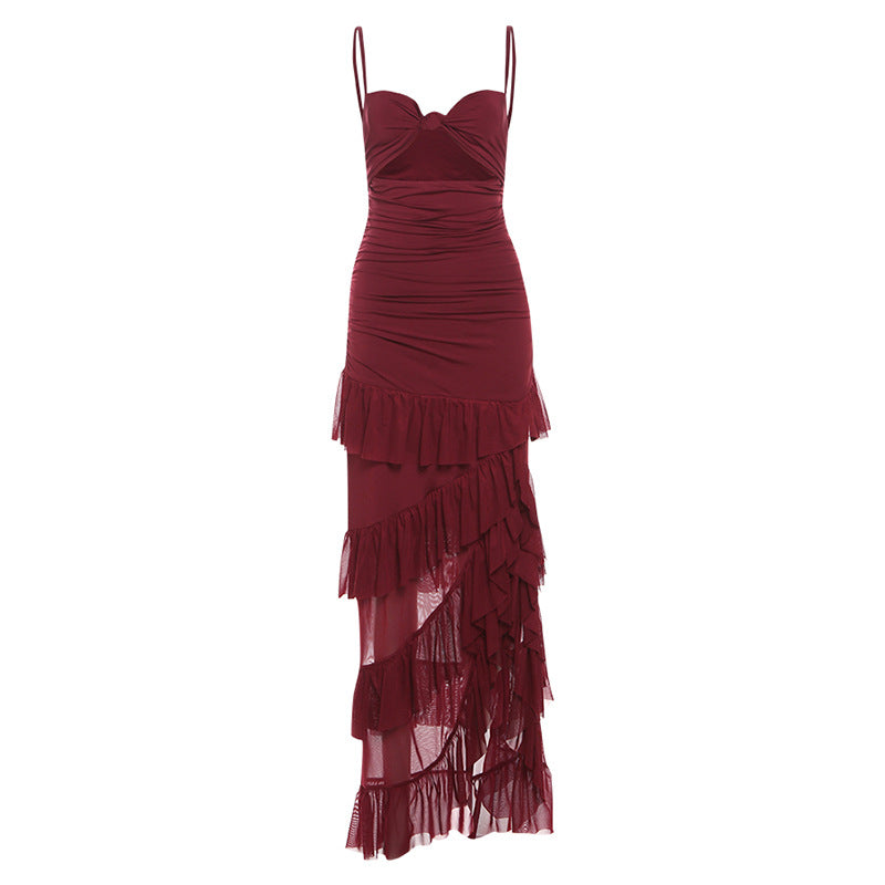 Vinetta Cascade Ruffle Maxi Dress