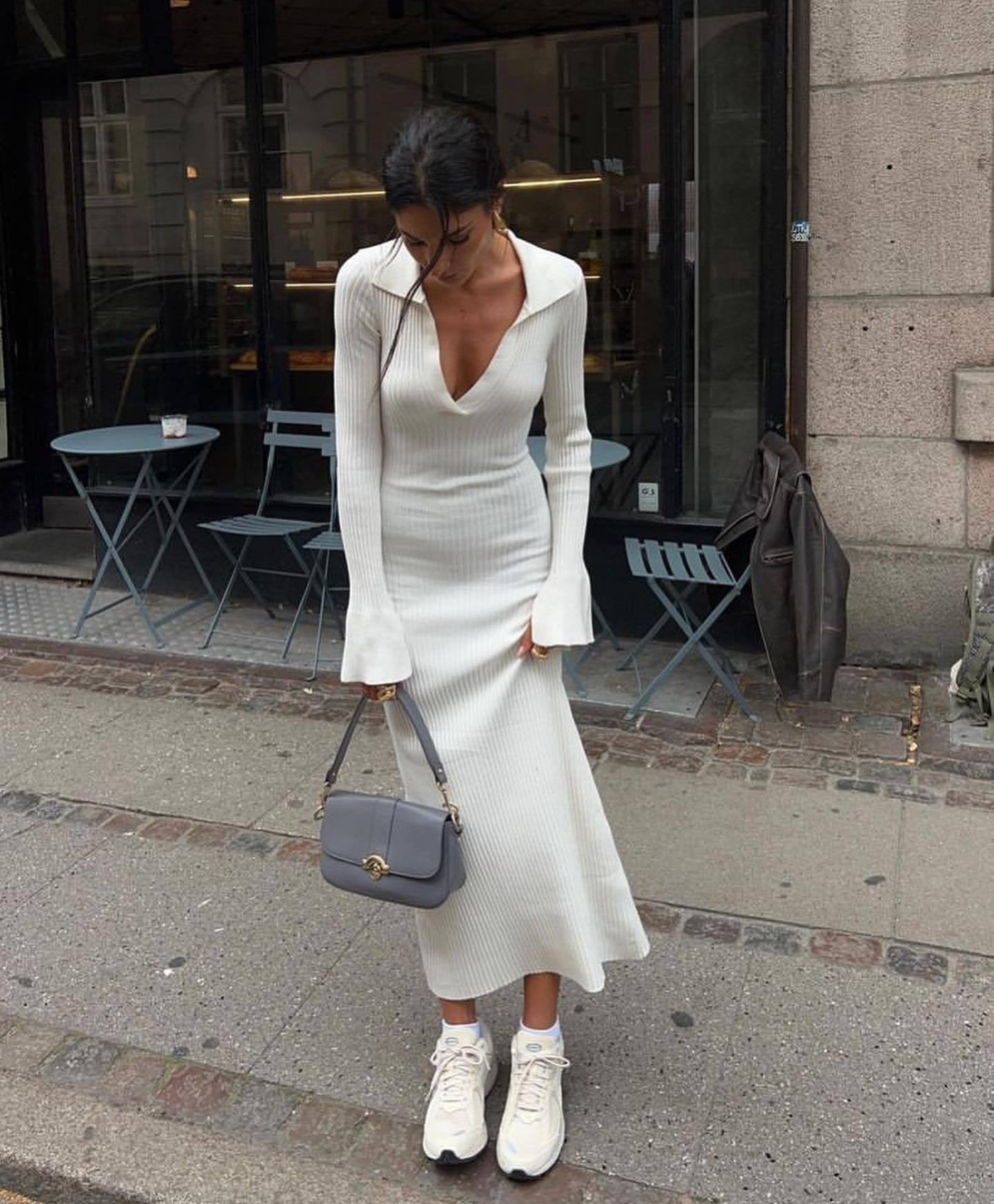 Isla Cove Ribbed Knit Maxi Dress