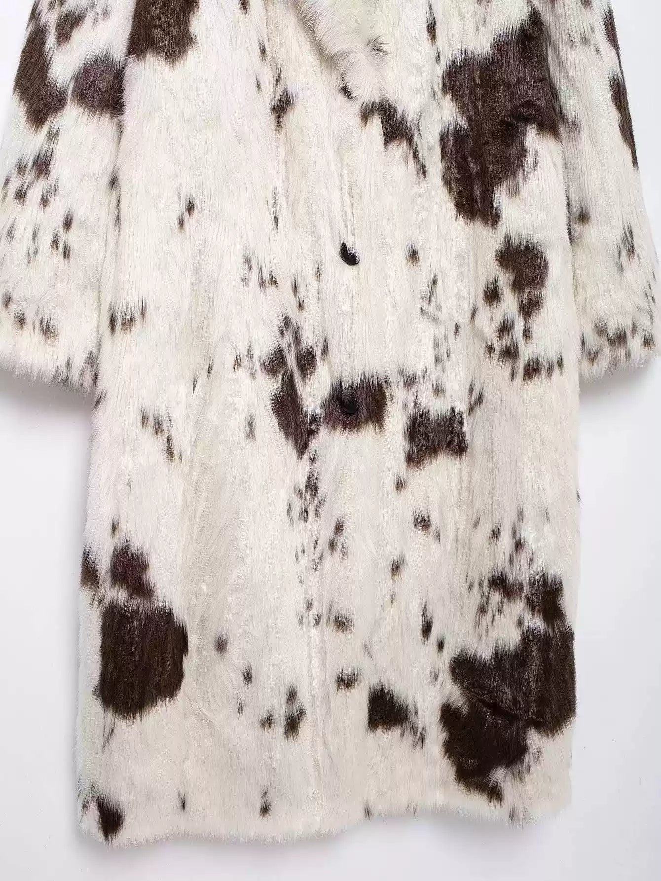Dallas Faux Fur Cow Print Coat