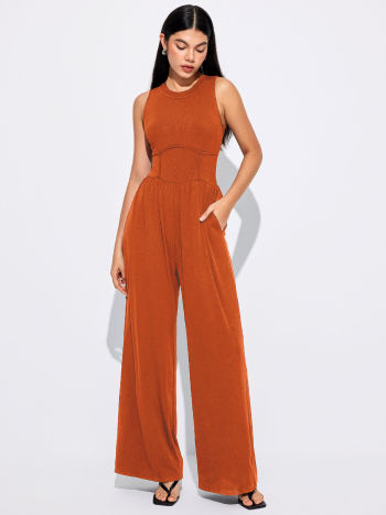 Sleeveless Wide-Leg Jumpsuit