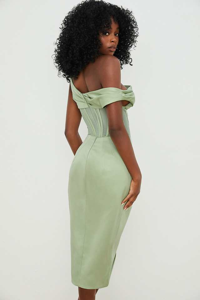 Celeste Drape Midi Dress