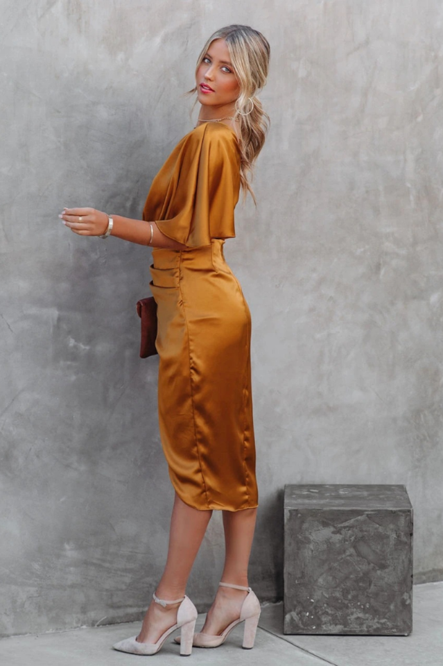 Vienna One-Shoulder Midi Dress