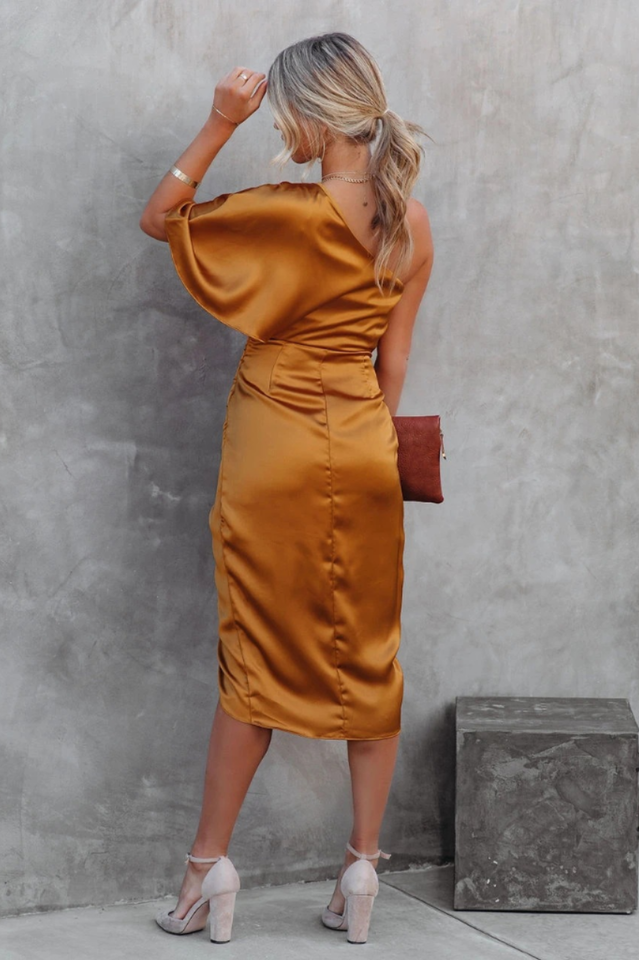 Vienna One-Shoulder Midi Dress